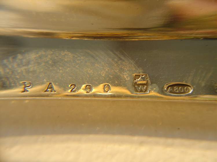Solid Silver Tray with Ivory Handles