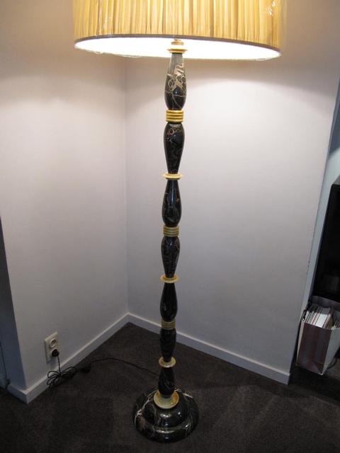 Rare Art Deco Marble Tall Standing Light