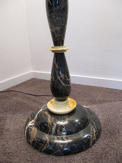 Rare Art Deco Marble Tall Standing Light