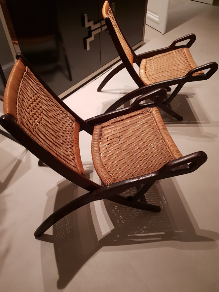 Gio Ponti Pair Folding Chairs