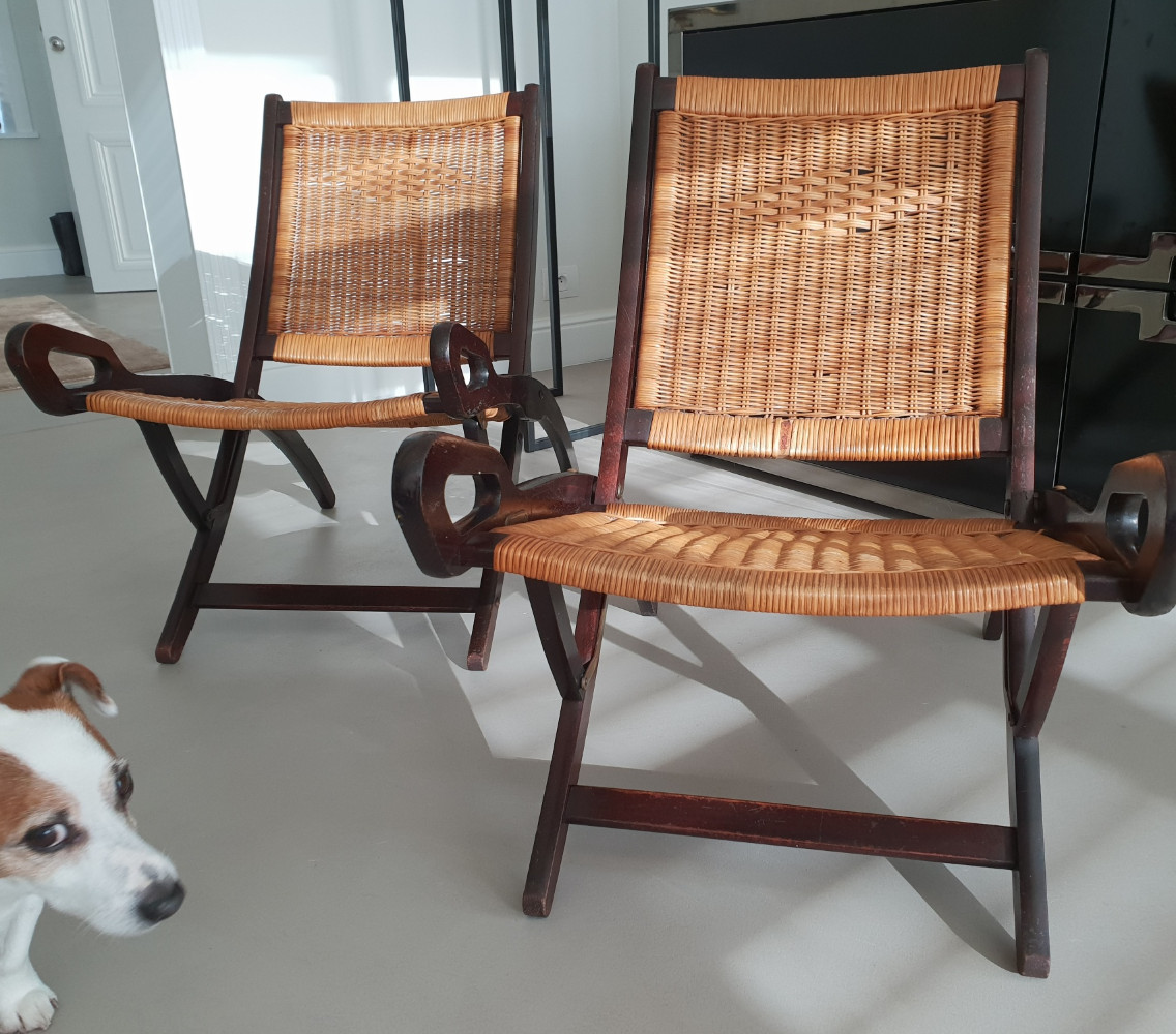 Gio Ponti Pair Folding Chairs