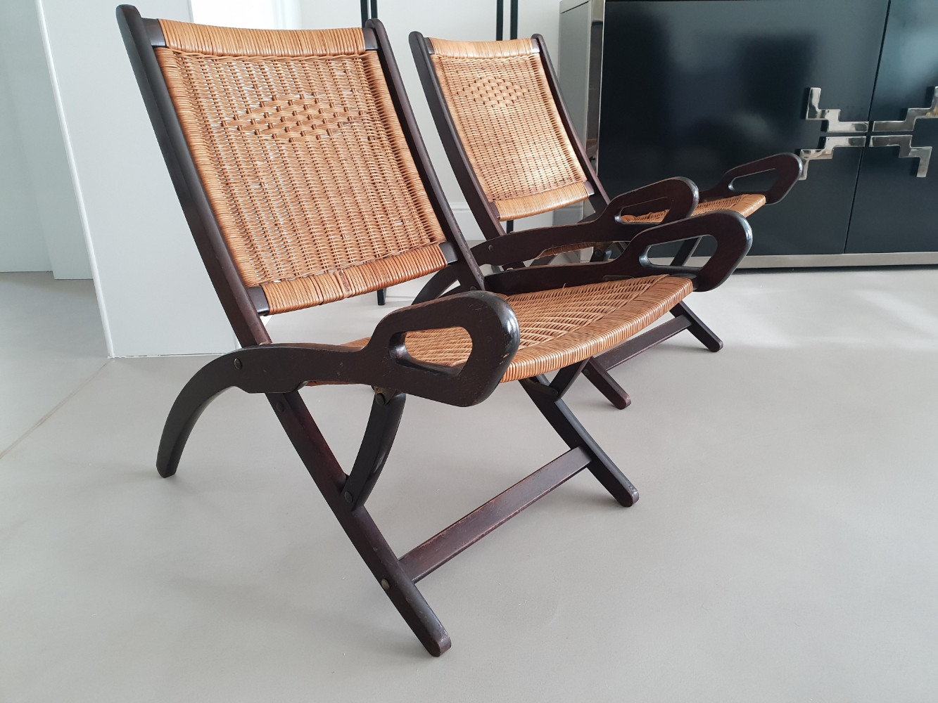 Gio Ponti Pair Folding Chairs